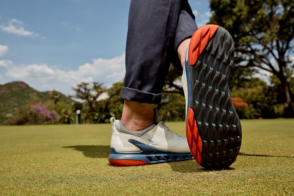 Zapatos De Golf Hombre - ECCO Biom Cool Pro - Blancos/Negros/Rojos - YUH725031